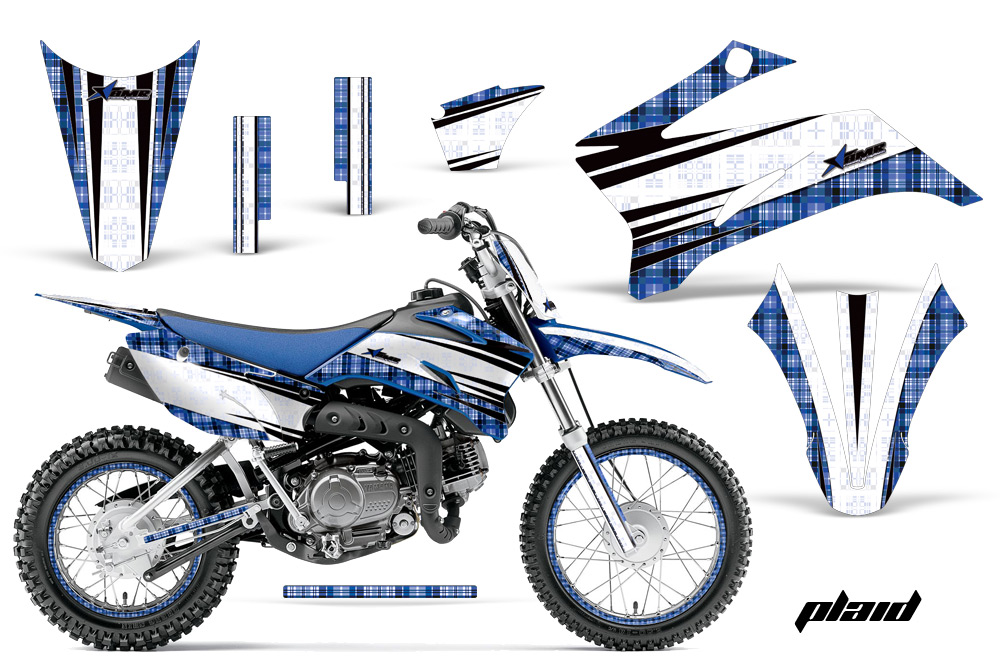 Yamaha TTR110 2011 Graphics Kit Plaid BL NPs